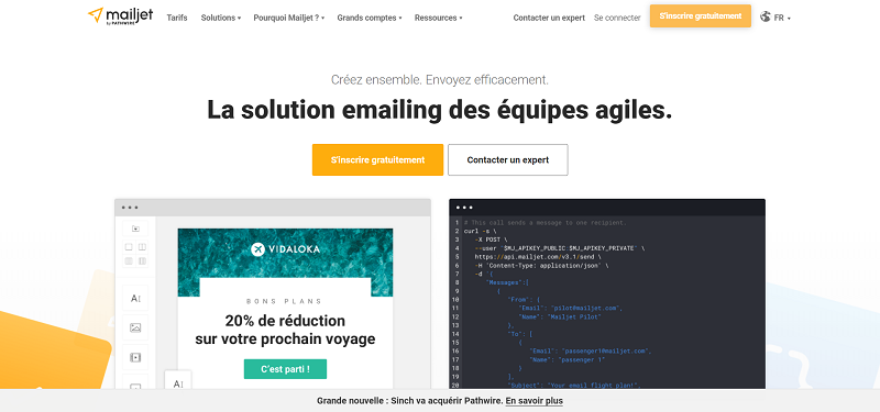 image representant le logiciel emailing Mailjet